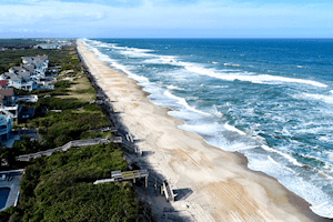 Aerial view on the Outer Banks of North Carolina.